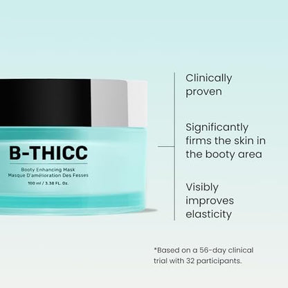 MAËLYS B-THICC Booty Enhancing Mask – Plumping & Firming Body Cream with Hyaluronic Acid & Grape Seed Oil, 3.38 Fl Oz Avelisse