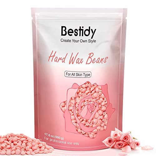Bestidy Hard Wax Beads for Hair Removal – 500g Rose Pink Refill for Coarse Hair, All Body & Bikini Areas, Women & Men Avelisse