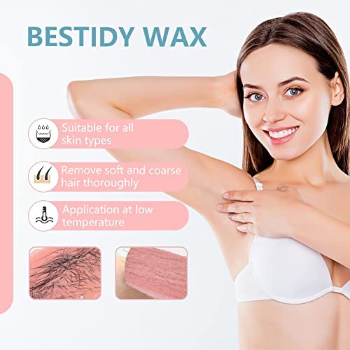 Bestidy Hard Wax Beads for Hair Removal – 500g Rose Pink Refill for Coarse Hair, All Body & Bikini Areas, Women & Men Avelisse