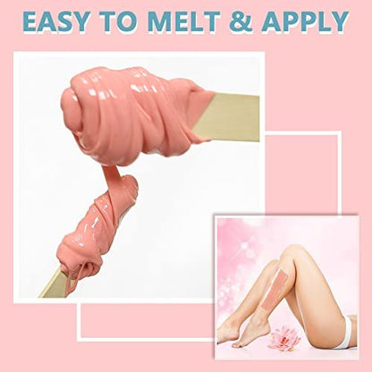 Bestidy Hard Wax Beads for Hair Removal – 500g Rose Pink Refill for Coarse Hair, All Body & Bikini Areas, Women & Men Avelisse