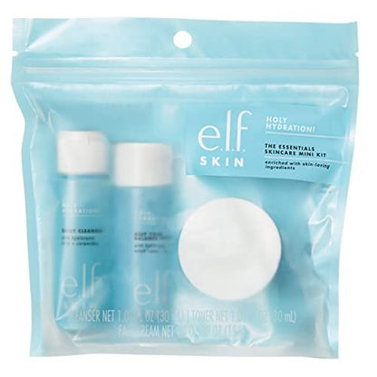 e.l.f. Skin Holy Hydration! The Essentials Mini Kit - Cleanser, Toner & Moisturizer for Hydrated & Balanced Skin, TSA-Friendly Travel Sizes Avelisse