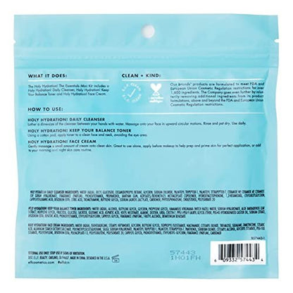 e.l.f. Skin Holy Hydration! The Essentials Mini Kit - Cleanser, Toner & Moisturizer for Hydrated & Balanced Skin, TSA-Friendly Travel Sizes Avelisse