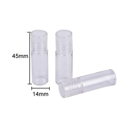 12-Pack Mini Clear 3ml Loose Powder Containers with Sifter - Refillable Plastic Empty Jars for Cosmetics, Samples, and Travel
