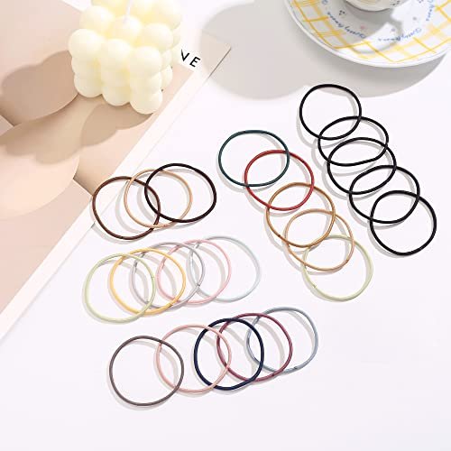 500 PCS Hair Ties for Thin Hair - 2mm x 4cm Premium Nylon Black Hair Tie Bulk for Women, Girls, Men - Small Ponytail Holders (Multicolor) - görsel 6