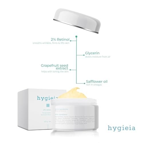 Hygieia + Encapsulated 2% Retinol Cream, 4oz – Liposomal Anti-Wrinkle Cream for Face, Neck & Body – Fast & Deep Cellular Absorption – Day or Night Cream for Firming, Lifting & Repairing Aging Skin Avelisse