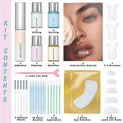 Keratin Lash Lift Kit | Semi-Permanent Eyelash Perm & Lift | Lasts Up to 6 Weeks | Vegan & Cruelty-Free | Home & Salon Use | MIYA LASH