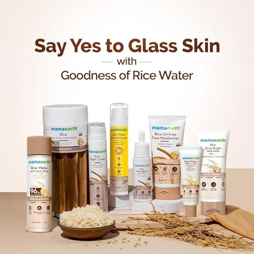 MAMAEARTH Rice Dewy Bright Face Wash with Rice Water & Niacinamide - 3.38 Fl Oz (100ml) Avelisse