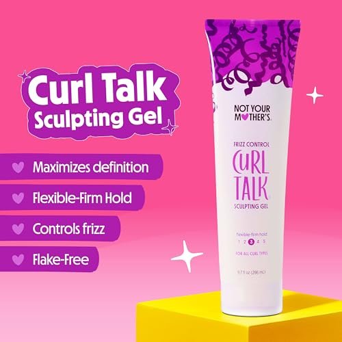 Curl Talk Frizz Control Sculpting Gel & Defining Cream 2-Pack (9.7 fl oz) – Not Your Mother's – Rice Curl Complex – All Curly Hair Types Avelisse