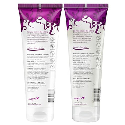 Not Your Mother's Curl Talk Frizz Control Sculpting Gel, Defining Cream & Refreshing Curl Foam (3-Pack) - Rice Curl Complex - For All Curly Hair Types Avelisse