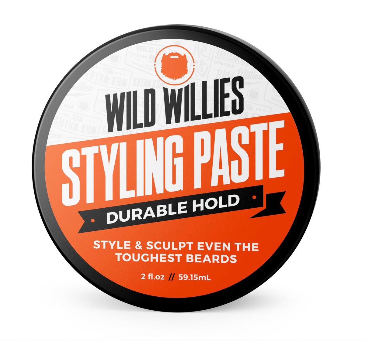 Wild Willies Beard Styling Paste - Durable Medium Hold, Hydrates & Tames Flyaway Facial Hair - Non-Greasy, Matte Finish Beard Cream, 2 fl oz - görsel 1