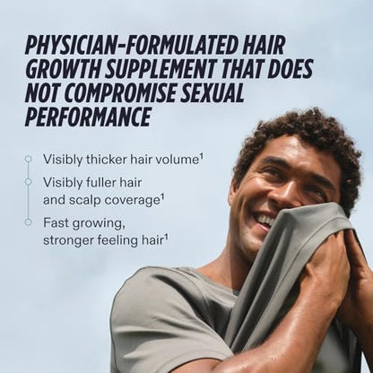 Nutrafol Men's Hair Growth Supplements – Clinically Tested for Thicker Hair & Scalp Coverage, Dermatologist Recommended, 2-Month Supply (2 Refill Pouches) Avelisse