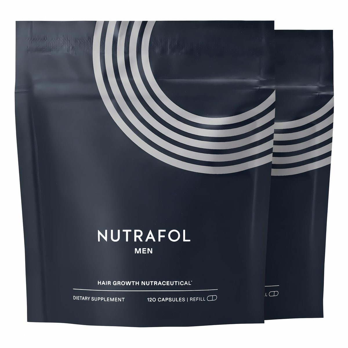 Nutrafol Men's Hair Growth Supplements – Clinically Tested for Thicker Hair & Scalp Coverage, Dermatologist Recommended, 2-Month Supply (2 Refill Pouches) Avelisse