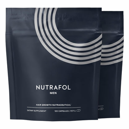 Nutrafol Men's Hair Growth Supplements – Clinically Tested for Thicker Hair & Scalp Coverage, Dermatologist Recommended, 2-Month Supply (2 Refill Pouches) Avelisse