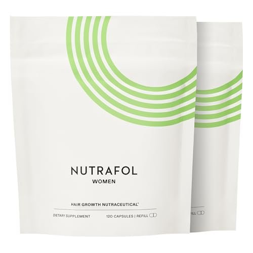Nutrafol Women's Hair Growth Supplements, Ages 18-44, Clinically Proven for Visibly Thicker and Stronger Hair in 3-6 Months, Dermatologist Recommended - 2 Month Supply (2 Refill Pouches) Avelisse
