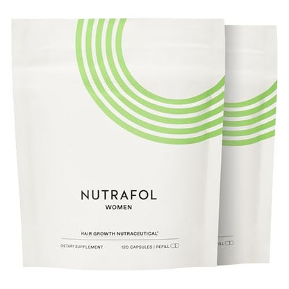 Nutrafol Women's Hair Growth Supplements, Ages 18-44, Clinically Proven for Visibly Thicker and Stronger Hair in 3-6 Months, Dermatologist Recommended - 2 Month Supply (2 Refill Pouches) Avelisse