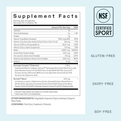 Nutrafol Women's Hair Growth Supplements, Ages 18-44, Clinically Proven for Visibly Thicker and Stronger Hair in 3-6 Months, Dermatologist Recommended - 2 Month Supply (2 Refill Pouches) Avelisse
