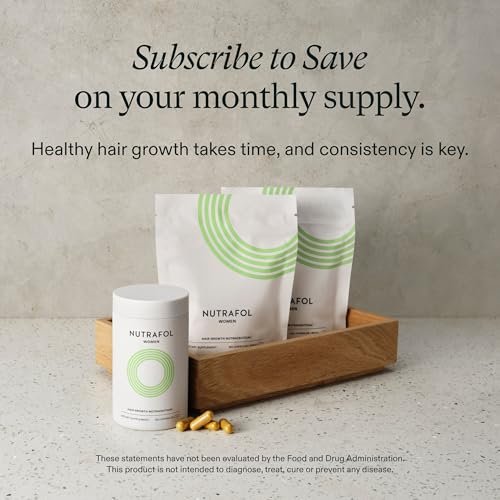 Nutrafol Women's Hair Growth Supplements, Ages 18-44, Clinically Proven for Visibly Thicker and Stronger Hair in 3-6 Months, Dermatologist Recommended - 2 Month Supply (2 Refill Pouches) Avelisse