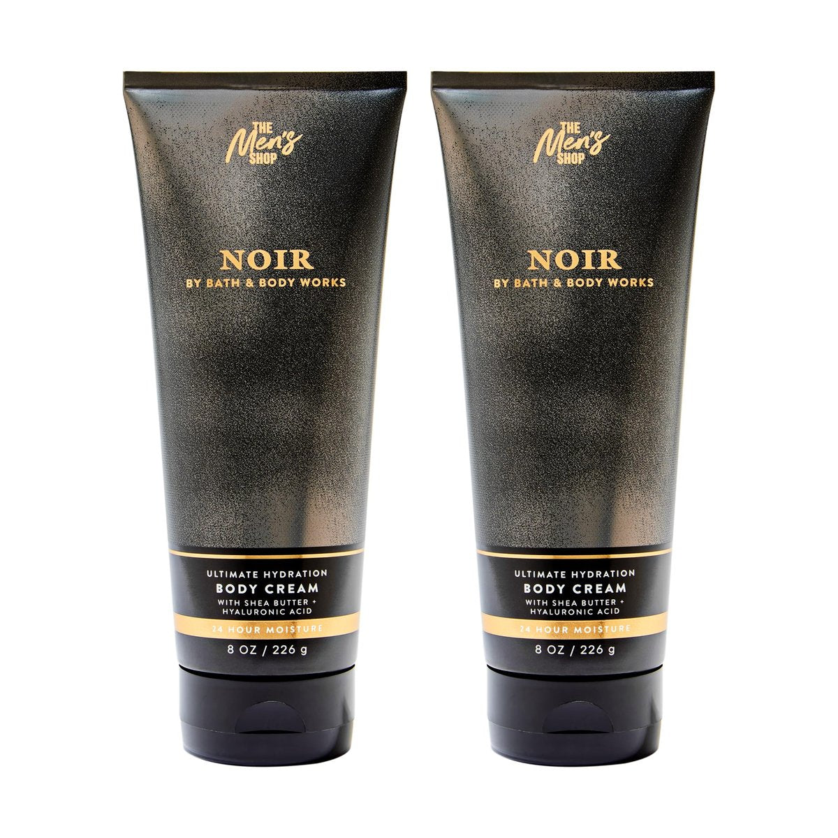 Bath & Body Works Noir Ultimate Hydration Body Cream for Men - 48-Hour Moisture, Fast-Absorbing, Rich Formula - 2-Pack (8 oz each) Avelisse