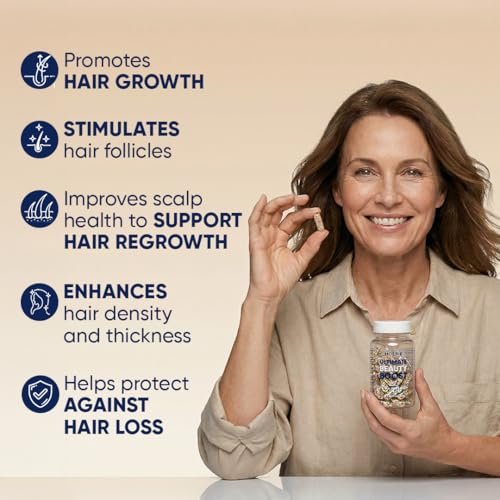 Moerie Ultimate Hair Growth Supplements for Women & Men - Hair, Skin, Nails Vitamins with Biotin & Minerals - for Thicker, Fuller Hair & Hair Loss Treatment - 120 Capsules Avelisse