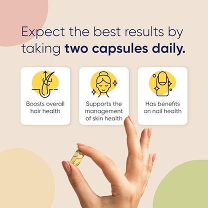 Moerie Ultimate Hair Boost Supplements for Women & Men - Hair, Skin, Nails Vitamins with Biotin & Minerals for Hair Health - Thicker Hair - 60 Capsules Avelisse