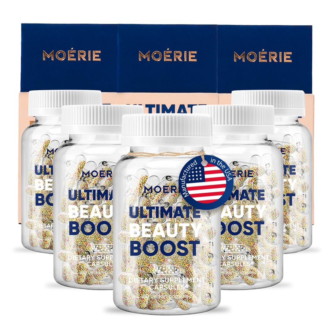 Moerie Ultimate Hair Growth Supplements for Women & Men - Hair, Skin, Nails Vitamins with Biotin & Minerals - for Thicker, Fuller Hair & Hair Loss Treatment - 360 Capsules Avelisse