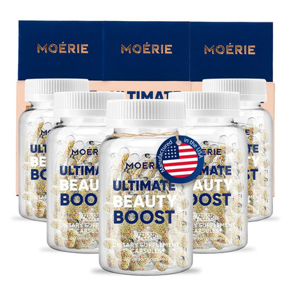 Moerie Ultimate Hair Growth Supplements for Women & Men - Hair, Skin, Nails Vitamins with Biotin & Minerals - for Thicker, Fuller Hair & Hair Loss Treatment - 360 Capsules Avelisse