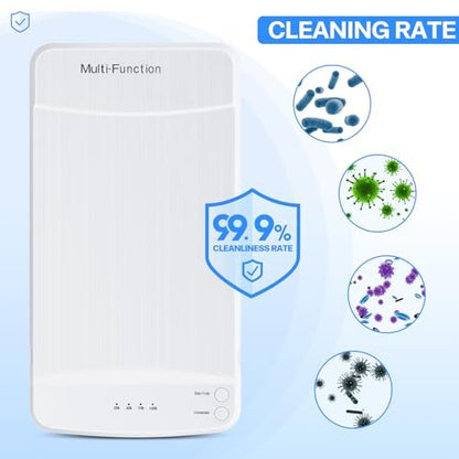 LXIANGN Portable Nail Tool Sterilizer with Blue Light - USB Sterilizing Box for Manicure Salon, Tweezers, Scissors, Jewelry, Phone, Watch, Keys (White)