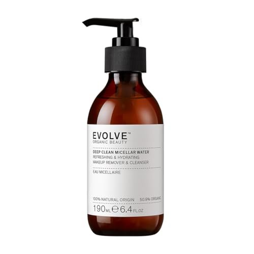 Evolve Organic Beauty Deep Clean Micellar Water – Vegan, Small-Batch, Moringa Peptide & Hyaluronic Acid, 6.4 fl oz - görsel 2