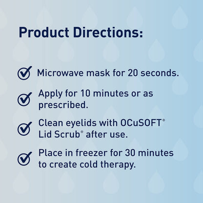 OCuSOFT Dry Eye Mask Basic - Blue, 3 Piece Set for Soothing Relief Avelisse