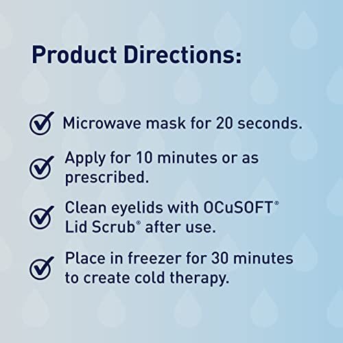 OCuSOFT Dry Eye Mask Basic - Blue, 3 Piece Set for Soothing Relief Avelisse