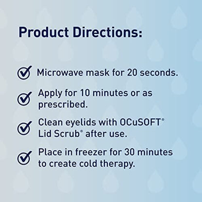 OCuSOFT Dry Eye Mask Basic - Blue, 3 Piece Set for Soothing Relief Avelisse