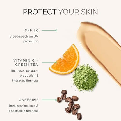 MDSolarSciences Gleam + Glow Sunscreen SPF 50 | Sheer Glow Tinted Moisturizer with Broad Spectrum UV Protection | Infused with Antioxidants, Ceramides & Vitamin C | Safe for Sensitive Skin (1.7 Fl Oz) Avelisse