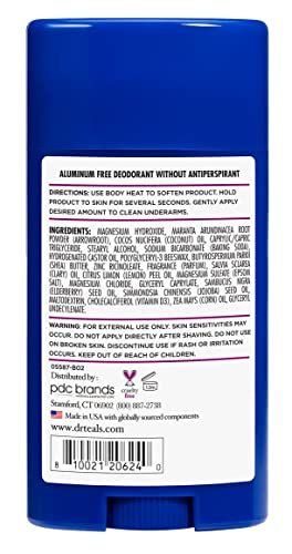 Dr. Teal's Aluminum-Free Deodorant, Elderberry & Vitamin D, 2.65 oz
