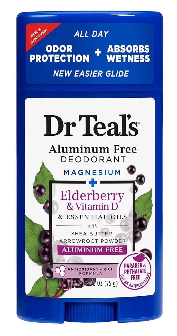 Dr. Teal's Aluminum-Free Deodorant, Elderberry & Vitamin D, 2.65 oz - görsel 1