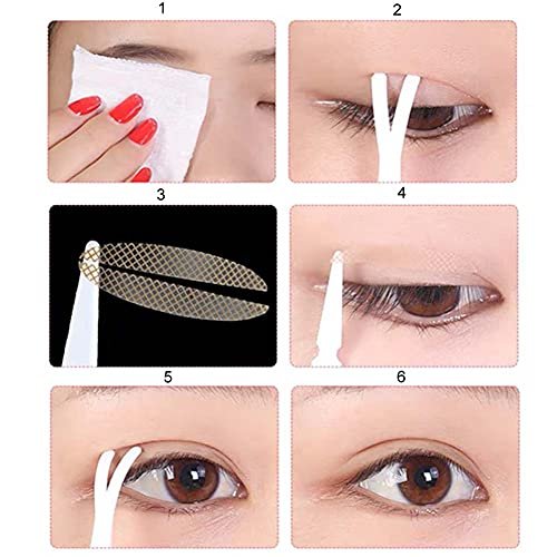 BlingKingdom 1200pcs Self-Adhesive Invisible Double Eyelid Tape - Lift Strips & Instant Eye Tapes for Hooded, Droopy, Uneven & Mono-Eyelids with Fork Rods & Tweezers - görsel 8