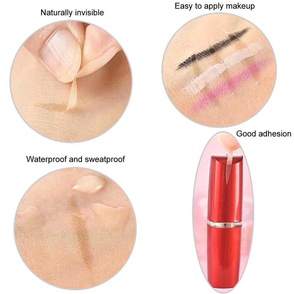 BlingKingdom 1200pcs Self-Adhesive Invisible Double Eyelid Tape - Lift Strips & Instant Eye Tapes for Hooded, Droopy, Uneven & Mono-Eyelids with Fork Rods & Tweezers - görsel 3