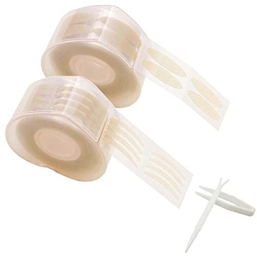 BlingKingdom 1200pcs Self-Adhesive Invisible Double Eyelid Tape - Lift Strips & Instant Eye Tapes for Hooded, Droopy, Uneven & Mono-Eyelids with Fork Rods & Tweezers - görsel 2