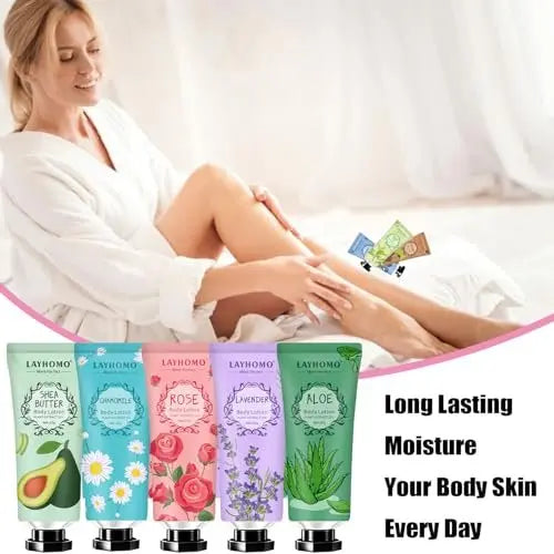 Layhomo 20 Pack Mini Body Lotion Gift Bulk for Dry Skin - Travel Size Body Cream with Shea Butter, Natural Fragrance, Moisturizing for Women and Men Avelisse