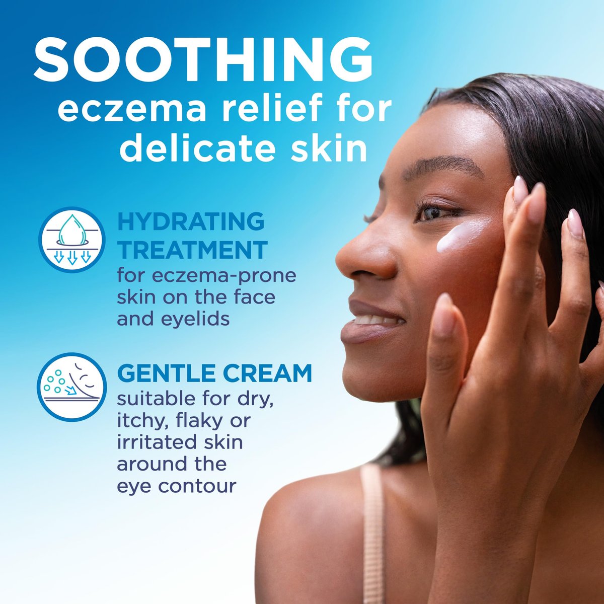 Flexitol Face and Eyelid Eczema Cream for Sensitive Skin, 5% Colloidal Oatmeal, Soothing Eye Treatment for Eczema and Dermatitis, Hydrating Non-Greasy Ointment for Dry, Itchy Skin, 1.4 oz - görsel 3