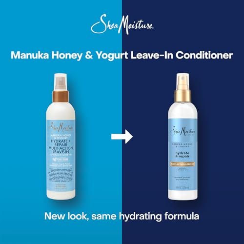 Shea Moisture Manuka Honey & Yogurt Leave-In Conditioner Multi-Action Spray 2-Pack, Hydrate & Repair for Dry, Damaged Hair, 8 oz Each Avelisse