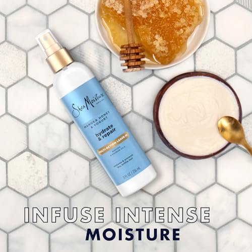 Shea Moisture Manuka Honey & Yogurt Leave-In Conditioner Multi-Action Spray 2-Pack, Hydrate & Repair for Dry, Damaged Hair, 8 oz Each Avelisse