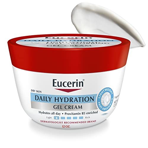 Eucerin Daily Hydration Gel Cream - Fragrance Free Body Moisturizer for Dry Skin with Provitamin B5 and Sunflower Oil, 12 Oz Avelisse