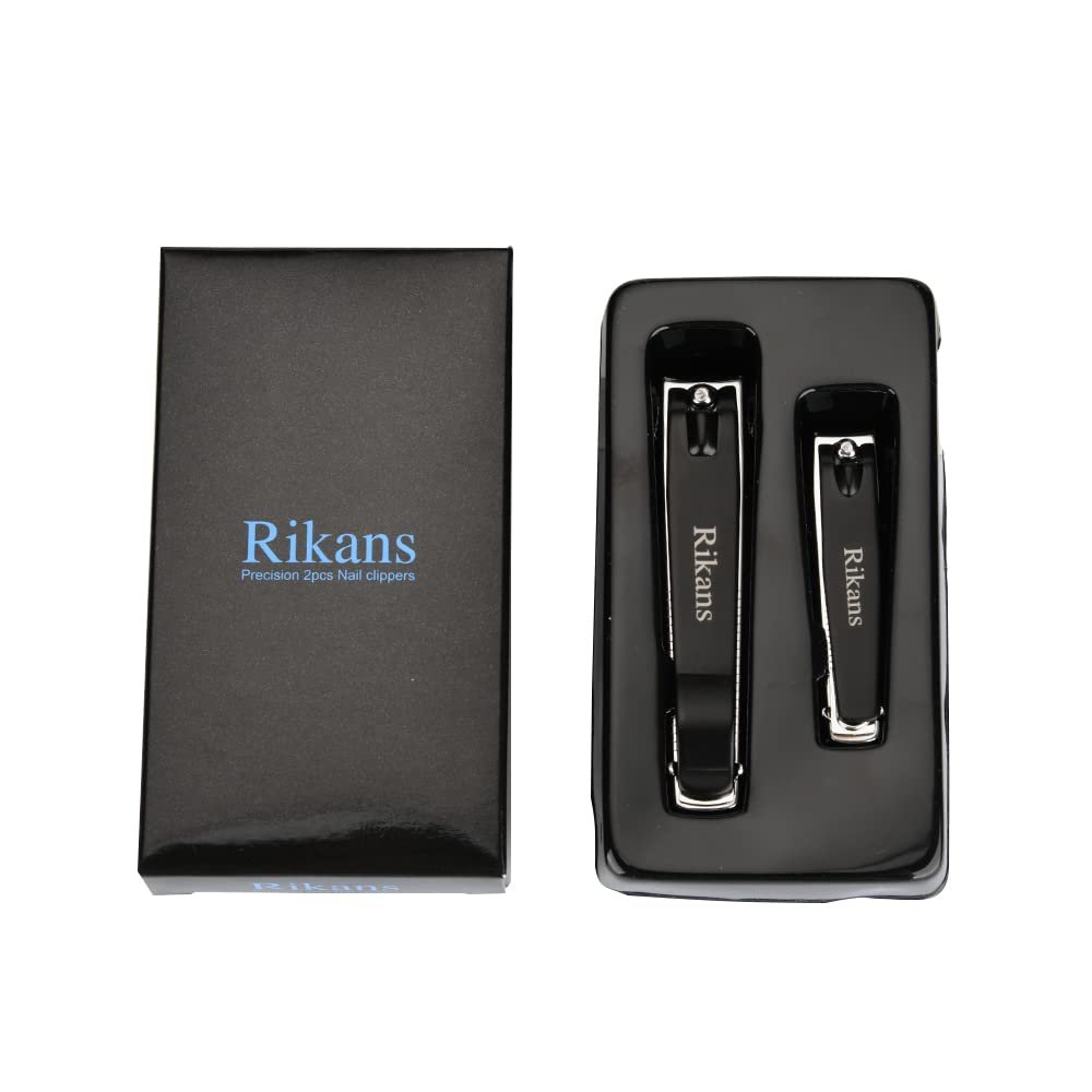 Rikans Nail Clipper Set – Pack of Two – Large Toenail Cutter & Small Fingernail Cutter – Durable 430 Stainless Steel – Ergonomic Grip – Precise & Sharp – Gift Box Packaging - görsel 7