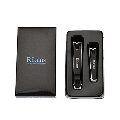 Rikans Nail Clipper Set – Pack of Two – Large Toenail Cutter & Small Fingernail Cutter – Durable 430 Stainless Steel – Ergonomic Grip – Precise & Sharp – Gift Box Packaging