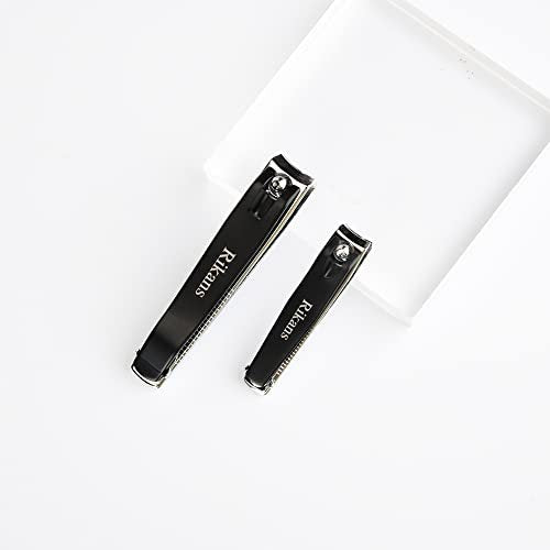 Rikans Nail Clipper Set – Pack of Two – Large Toenail Cutter & Small Fingernail Cutter – Durable 430 Stainless Steel – Ergonomic Grip – Precise & Sharp – Gift Box Packaging - görsel 6