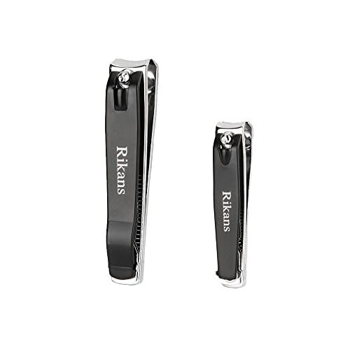Rikans Nail Clipper Set – Pack of Two – Large Toenail Cutter & Small Fingernail Cutter – Durable 430 Stainless Steel – Ergonomic Grip – Precise & Sharp – Gift Box Packaging - görsel 2