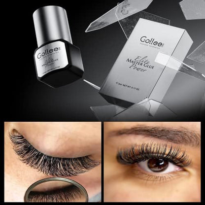 GOLLEEPRO Professional Eyelash Extension Glue 0.5 Sec Fast Drying, 5ml Black Adhesive – Waterproof Max Bonding for Semi-Permanent Extensions, 6-8 Week Retention Avelisse
