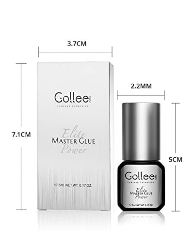 GOLLEEPRO Professional Eyelash Extension Glue 0.5 Sec Fast Drying, 5ml Black Adhesive – Waterproof Max Bonding for Semi-Permanent Extensions, 6-8 Week Retention Avelisse