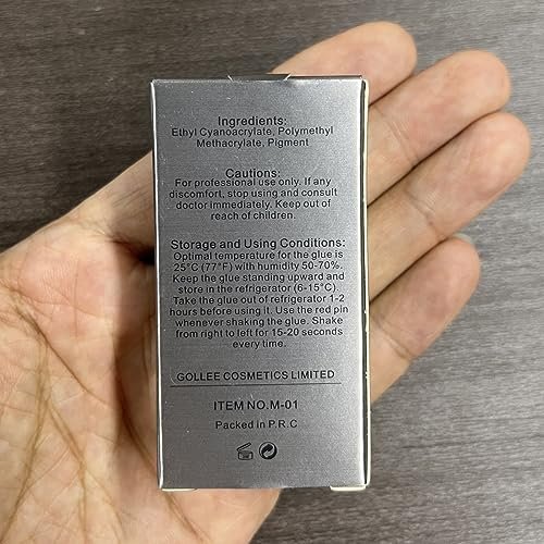 GOLLEEPRO Professional Eyelash Extension Glue 0.5 Sec Fast Drying, 5ml Black Adhesive – Waterproof Max Bonding for Semi-Permanent Extensions, 6-8 Week Retention Avelisse