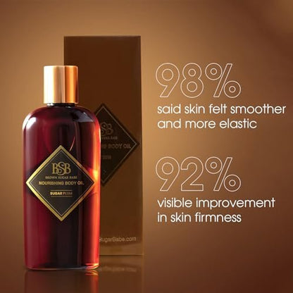 Brown Sugar Babe Sugar Plum Body Oil – Nourishing Scented Oil with Maple & Raspberry, Paraben-Free, Made in USA Avelisse